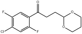 4'-CHLORO-2',5'-DIFLUORO-3-(1,3-DIOXAN-2-YL)-PROPIOPHENONE Structural