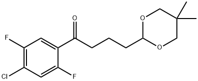 4'-CHLORO-2',5'-DIFLUORO-4-(5,5-DIMETHYL-1,3-DIOXAN-2-YL)BUTYROPHENONE Structural