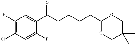 4'-CHLORO-2',5'-DIFLUORO-5-(5,5-DIMETHYL-1,3-DIOXAN-2-YL)VALEROPHENONE Structural