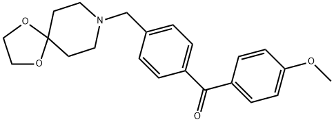 4'-[8-(1,4-DIOXA-8-AZASPIRO[4.5]DECYL)METHYL]-4-METHOXY BENZOPHENONE Structural