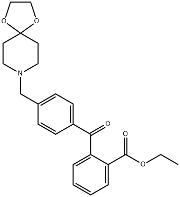 2-CARBOETHOXY-4'-[8-(1,4-DIOXA-8-AZASPIRO[4.5]DECYL)METHYL]BENZOPHENONE Structural