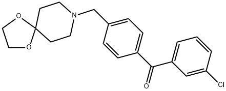 3-CHLORO-4'-[8-(1,4-DIOXA-8-AZASPIRO[4.5]DECYL)METHYL]BENOZPHENONE Structural