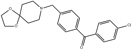 4-CHLORO-4'-[8-(1,4-DIOXA-8-AZASPIRO[4.5]DECYL)METHYL]BENOZPHENONE Structural