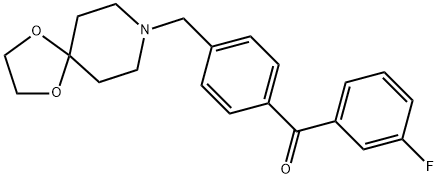 4'-[8-(1,4-DIOXA-8-AZASPIRO[4.5]DECYL)METHYL]-3-FLUOROBENZOPHENONE Structural