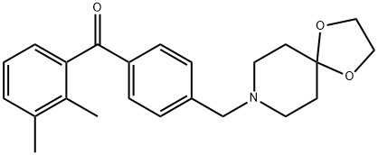 2,3-DIMETHYL-4'-[8-(1,4-DIOXA-8-AZASPIRO[4.5]DECYL)METHYL]BENZOPHENONE Structural