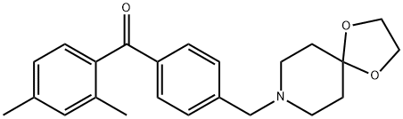 2,4-DIMETHYL-4'-[8-(1,4-DIOXA-8-AZASPIRO[4.5]DECYL)METHYL]BENZOPHENONE Structural