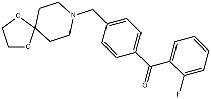 4'-[8-(1,4-DIOXA-8-AZASPIRO[4.5]DECYL)METHYL]-2-FLUOROBENZOPHENONE Structural