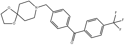 4'-[8-(1,4-DIOXA-8-AZASPIRO[4.5]DECYL)METHYL]-4-TRIFLUOROMETHYLBENZOPHENONE Structural