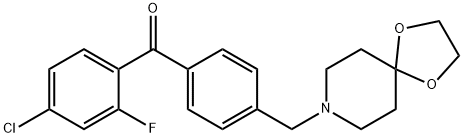 4-CHLORO-4'-[8-(1,4-DIOXA-8-AZASPIRO[4.5]DECYL)METHYL]-2-FLUOROBENZOPHENONE