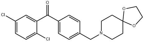 2,5-DICHLORO-4'-[8-(1,4-DIOXA-8-AZASPIRO[4.5]DECYL)METHYL]BENZOPHENONE Structural