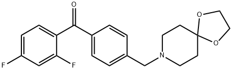 2,4-DIFLUORO-4'-[8-(1,4-DIOXA-8-AZASPIRO[4.5]DECYL)METHYL]BENZOPHENONE Structural