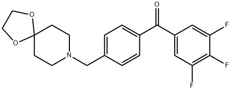 4'-[8-(1,4-DIOXA-8-AZASPIRO[4.5]DECYL)METHYL]-3,4,5-TRIFLUOROBENZOPHENONE Structural