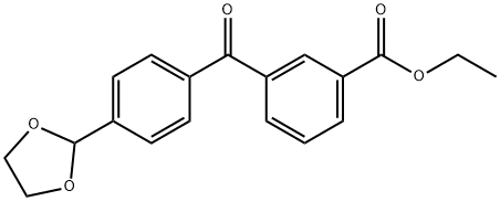 3-CARBOETHOXY-4'-(1,3-DIOXOLAN-2-YL)BENZOPHENONE Structural