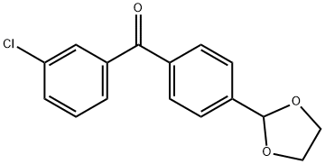 3-CHLORO-4'-(1,3-DIOXOLAN-2-YL)BENZOPHENONE Structural