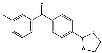 4'-(1,3-DIOXOLAN-2-YL)-3-FLUOROBENZOPHENONE Structural