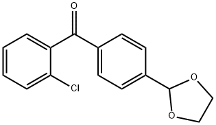 2-CHLORO-4'-(1,3-DIOXOLAN-2-YL)BENZOPHENONE Structural