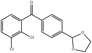 2,3-DICHLORO-4'-(1,3-DIOXOLAN-2-YL)BENZOPHENONE Structural