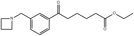 ETHYL 6-[3-(AZETIDINOMETHYL)PHENYL]-6-OXOHEXANOATE Structural