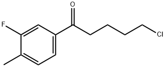 5-CHLORO-1-(3-FLUORO-4-METHYLPHENYL)-1-OXOPENTANE Structural