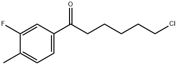 6-CHLORO-1-(3-FLUORO-4-METHYLPHENYL)-1-OXOHEXANE Structural