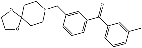 3-[8-(1,4-DIOXA-8-AZASPIRO[4.5]DECYL)METHYL]-3'-METHYL BENZOPHENONE Structural