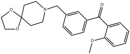 3'-[8-(1,4-DIOXA-8-AZASPIRO[4.5]DECYL)METHYL]-2-METHOXY BENZOPHENONE Structural