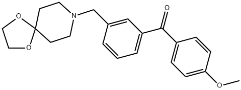 3-[8-(1,4-DIOXA-8-AZASPIRO[4.5]DECYL)METHYL]-4'-METHOXY BENZOPHENONE Structural