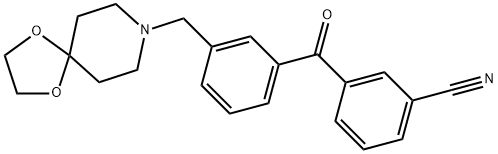 3-CYANO-3'-[8-(1,4-DIOXA-8-AZASPIRO[4.5]DECYL)METHYL]BENZOPHENONE Structural