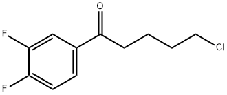 5-CHLORO-1-(3,4-DIFLUOROPHENYL)-1-OXOPENTANE Structural