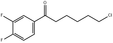 6-CHLORO-1-(3,4-DIFLUOROPHENYL)-1-OXOHEXANE Structural