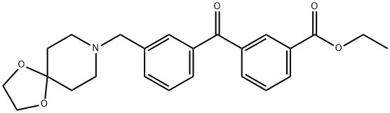 3-CARBOETHOXY-3'-[8-(1,4-DIOXA-8-AZASPIRO[4.5]DECYL)METHYL]BENZOPHENONE Structural