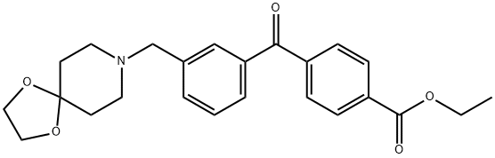 4'-CARBOETHOXY-3-[8-(1,4-DIOXA-8-AZASPIRO[4.5]DECYL)METHYL]BENZOPHENONE Structural