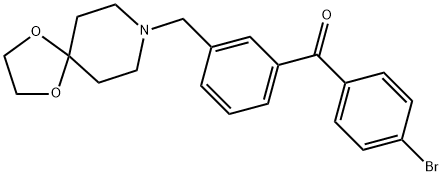 4'-BROMO-3-[8-(1,4-DIOXA-8-AZASPIRO[4.5]DECYL)METHYL]BENZOPHENONE Structural