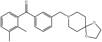 2,3-DIMETHYL-3'-[8-(1,4-DIOXA-8-AZASPIRO[4.5]DECYL)METHYL]BENZOPHENONE Structural