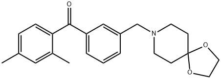 2,4-DIMETHYL-3'-[8-(1,4-DIOXA-8-AZASPIRO[4.5]DECYL)METHYL]BENZOPHENONE Structural