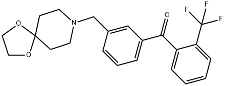 3'-[8-(1,4-DIOXA-8-AZASPIRO[4.5]DECYL)METHYL]-2-TRIFLUOROBENZOPHENONE Structural