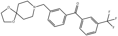 3-[8-(1,4-DIOXA-8-AZASPIRO[4.5]DECYL)METHYL]-3'-TRIFLUOROBENZOPHENONE Structural