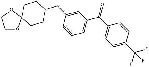 3-[8-(1,4-DIOXA-8-AZASPIRO[4.5]DECYL)METHYL]-4'-TRIFLUOROBENZOPHENONE Structural