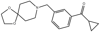 CYCLOPROPYL 3-[8-(1,4-DIOXA-8-AZASPIRO[4.5]DECYL)METHYL]PHENYL KETONE Structural