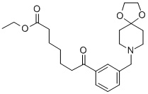 ETHYL 7-[3-[8-(1,4-DIOXA-8-AZASPIRO[4.5]DECYL)METHYL]PHENYL]-7-OXOHEPTANOATE Structural