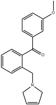 3'-METHOXY-2-(3-PYRROLINOMETHYL) BENZOPHENONE Structural