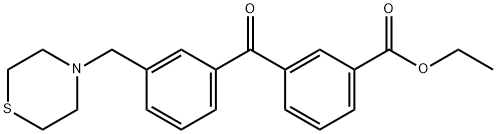 3-CARBOETHOXY-3'-THIOMORPHOLINOMETHYL BENZOPHENONE