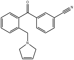 3'-CYANO-2-(3-PYRROLINOMETHYL) BENZOPHENONE Structural