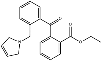 2-CARBOETHOXY-2'-(3-PYRROLINOMETHYL) BENZOPHENONE Structural