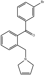 3'-BROMO-2-(3-PYRROLINOMETHYL) BENZOPHENONE Structural