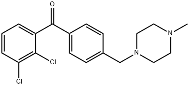 2,3-DICHLORO-4'-(4-METHYLPIPERAZINOMETHYL) BENZOPHENONE Structural