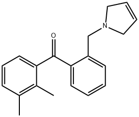 2,3-DIMETHYL-2'-(3-PYRROLINOMETHYL) BENZOPHENONE Structural