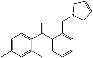 2,4-DIMETHYL-2'-(3-PYRROLINOMETHYL) BENZOPHENONE Structural