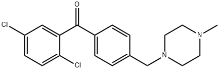 2,5-DICHLORO-4'-(4-METHYLPIPERAZINOMETHYL) BENZOPHENONE Structural