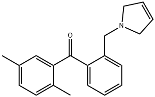 2,5-DIMETHYL-2'-(3-PYRROLINOMETHYL) BENZOPHENONE Structural